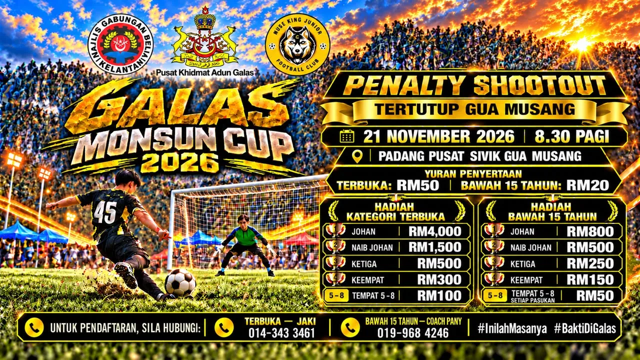 Poster Penalty Shootout — Galas Monsun Cup 2026